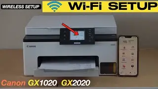 Настройка WiFi для Canon Maxify GX1020, GX2020, подключение к маршрутизатору и добавление смартфона, тест беспроводной печати.