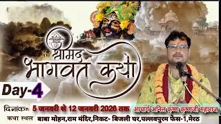 Day,04  श्रीमद्द भागवत कथा ,आचार्य पं.अनिल कृष्ण जी महाराज ,बिजली घर,पल्लवपुरम फेस-1,मेरठ (उ.प्र.)