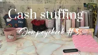 Cash stuffing January paycheck #3 2026 into bills,sinking funds and savings challenges 