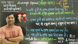 Math Special For UPSI, UPP, ALP, NTPC, Group-D Average Speed (औसत चाल ) Math's Trick Sandeep Sir