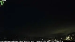 Buzet - Sveti Martin - Pogled prema Zapadu - 10.01.2026 - Night - TimeLapse