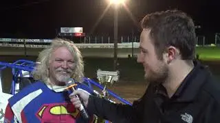 Steve Wilbur in victory lane at Path Valley 10/31/21