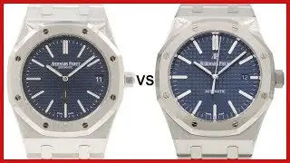 ▶ Audemars Piguet Royal Oak Blue Index 39 vs 41mm - COMPARISON