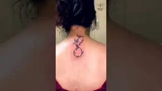 Infinity Tattoo | Flying Birds Tattoo | Back Tattoo Design for Girls | Leaf Tattoo Design#shorts