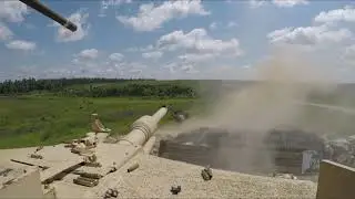 Abrams Tank 120mm Main Gun Live Fire POV