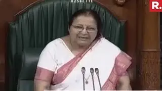 LS Speaker Sumitra Mahajan Reminds MPs Of Rules | #ModiTrustVote