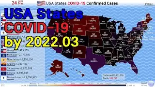 USA States COVID-19 Confirmed Cases by Map (20.01.22~22.03.24)