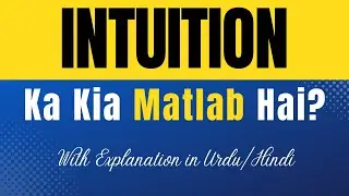 Intuition Meaning in Urdu With Explanation | Intuition Ka Kia Matlab Hota Hai | Urdu/Hindi