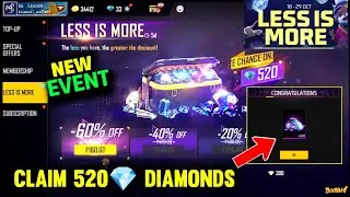 Less Is More Event Free Fire | Claim 520 Diamonds in Free Fire | Free Fire Less is more | ff event