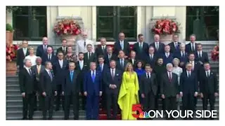 President Trump's arrives to the Huis ten Bosch royal palace