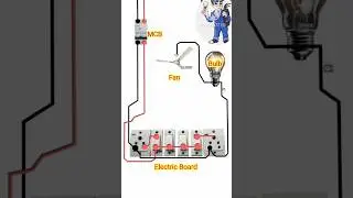 4 Switch 2 Sockets 1 Fan & 1 Bulb Connection #shorts #shortsfeed #foryou