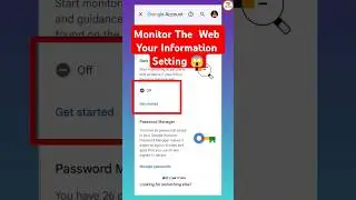 Monitor the Dark Web Your Information Setting 😱🔥 #google #shorts #short #googlesettings