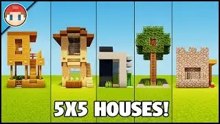 5 домов Minecraft 5x5! &mdash; Простой урок (сможете построить сами)