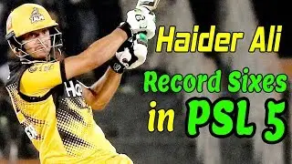 Haider Ali Record Sixes in PSL Five | Peshawar Zalmi VS Lahore Qalanders | PSL | Sports Central|MB2