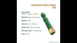 Turn up your vibe 🔥 5 levels, waterproof, sleek & discreet. #918 PulseWave Spiral Touch awaits.