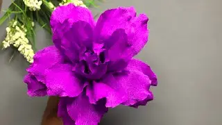 FLORES DE PAPEL CREPE fácil de hacer /PASO A PASO ……