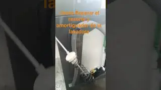 como reparar el soporte y amortiguador de la lavadora..