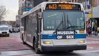 MTA NYCT: 2009 Orion VII NG HEV #4531 & 2022 New Flyer XD40 #7988 on the Bx13