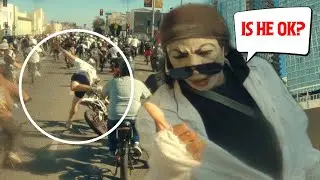 CRAZY CRASH At LA MegaRide!  