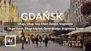 Spacer po Gdańsku w słoneczne popołudnie 🌞 | Sunny Walk in Gdańsk Old Town 🇵🇱 #4K
