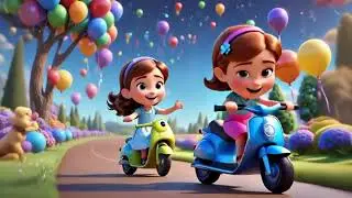 Princess Sparkle&rsquo;s Rainbow Scooter Ride | Fun Kids Scooter Song | Magical Nursery Rhyme Adventure