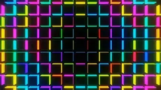 Colorful Disco Frames Flashing Neon Party Colors Video
