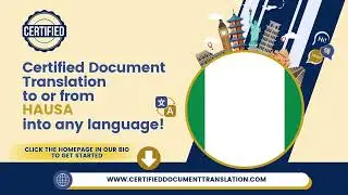 Certified Document Translation | Hausa | #USCIS  #immigration & #apostille #notarypublic