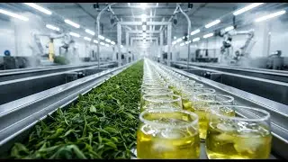 Inside a Modern Tea Processing Factory: From Fresh Tea Leaves to Bottled Iced Tea (Complete Process)