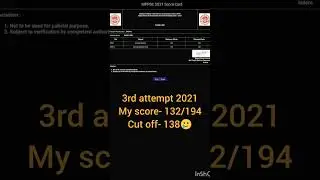 Four years of struggle in mppsc pre #scorecard#cut off #failures#motivation#journey #mppsc#learning