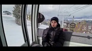 David on a Snow Cat tour!!!  Давид едет на снегокате Снежный Кот!!!