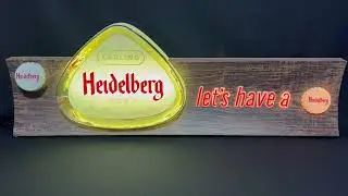 1950's Heidelberg Lighted Beer Bar Signed By Kirby-Cogeshall-Steinau Co