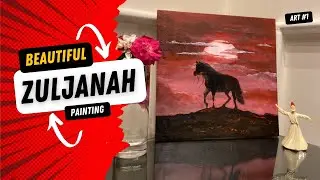 #1 /Zuljanah Painting /Islamic Painting /Acrylic Painting for Beginners #zuljanah #karbala #battle
