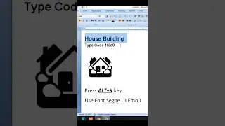 House  🏡 Building Symbol in MS Word  #computerthecourse #instareels #shortvideo #viral