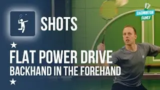 Flat Drive Backhand in Forehand Side, Badminton