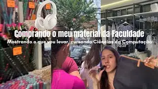 Comprando o meu material da Faculdade | Cursando Ciências da Computação 📚📑💻🎧