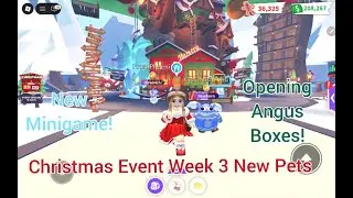 Adopt Me Christmas Event New Frost Phoenix Pet, Cozy Mistletroll, Opening Angus Boxes & Minigame!