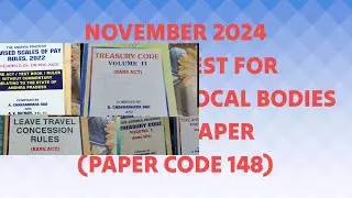 Part 1 November 2024 Employees of Local Bodies Paper Code 148 APPSC Exam Paper