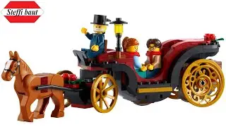LEGO 40603 Зимняя поездка на карете: распаковка и скоростная сборка