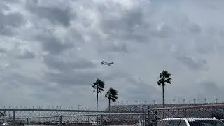 Air Force 1 Flying over Daytona International Speedway before the 2025 Daytona 500!