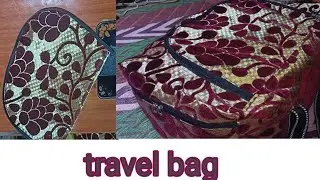 how to make travel bag with fabric /big traveling bag cutting and stitching full tutorial in Hindi.