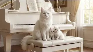 The Van Cat: Blue & Amber Eyes | Piano, Cello & Water Sounds