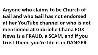 Dangerous Church of Gail FRAUD (LARPING VICTIM)