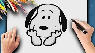 CÓMO DIBUJAR A SNOOPY? FÁCIL , PASO A PASO