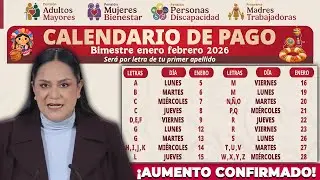 CALENDARIO 🚨 OFICIAL 🚨 PRIMER PAGO Pensi&oacute;n ENERO 2026 ADULTOS MAYORES y MUJERES 60-64 con AUMENTO 💵