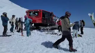 snow cat Mt Hood OREGON Timberline ski area spring skiing