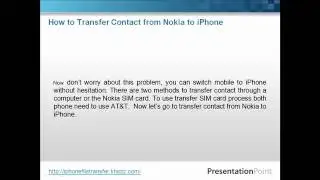 How to Transfer Contact from Nokia to iPhone