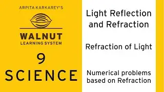 9 Science - Light - Reflection & Refraction - Numerical problems based on Refraction