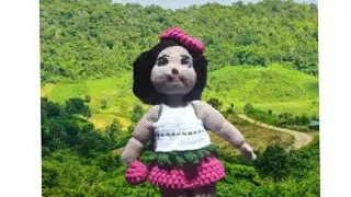 crochet amigurumi doll hair tutorial (part 12) how to crochet doll hair-no12 #crochet