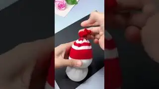 Easiest way to make snowman ⛄️ with socks 🧦 and cotton #artsyhabor #snowman #winterdecoration