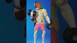 Clawesome Meowscles (Epic) Outfit /Curling Iron (Uncommon) Emote - Fortnite #shorts  #shortsfeed